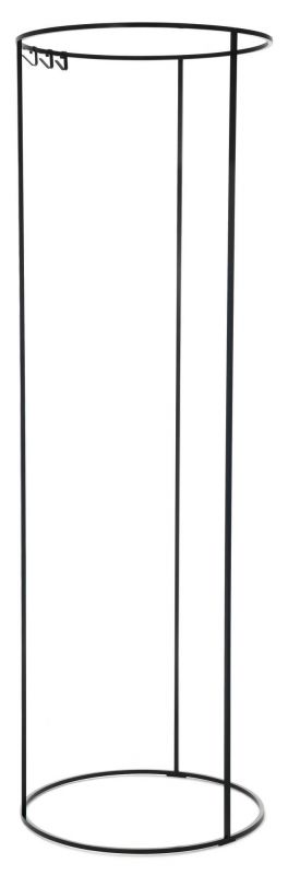 Schönbuch Rack Garderobenständer: Minimalistischer, schwarzer Kleiderständer mit Haken und runder Basis.